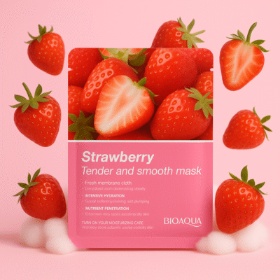 ماسک ورقه ای صورت توت فرنگی BIOAQUA